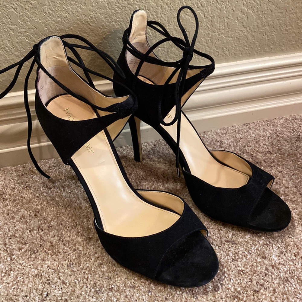 4 1/2” Ivanke Trump Black Suede Shoes